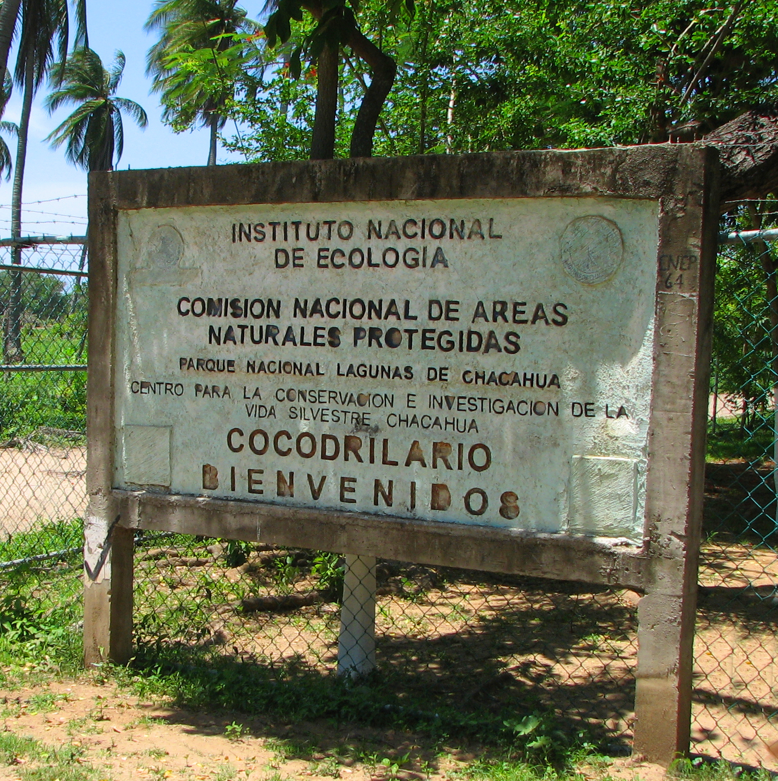 Entrance area inside Lagunas de Chacahua National Park in Oaxaca